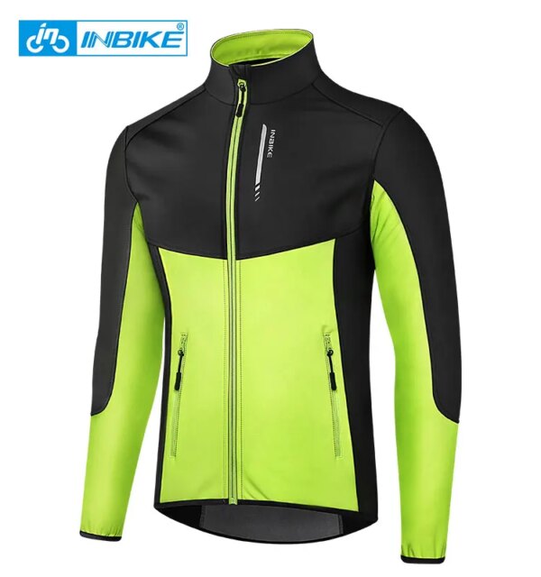 INBIKE-Chaquetas de ciclismo para hombre, ropa de invierno para bicicleta con capucha, cortavientos a prueba de viento, ropa de ciclismo de montaña