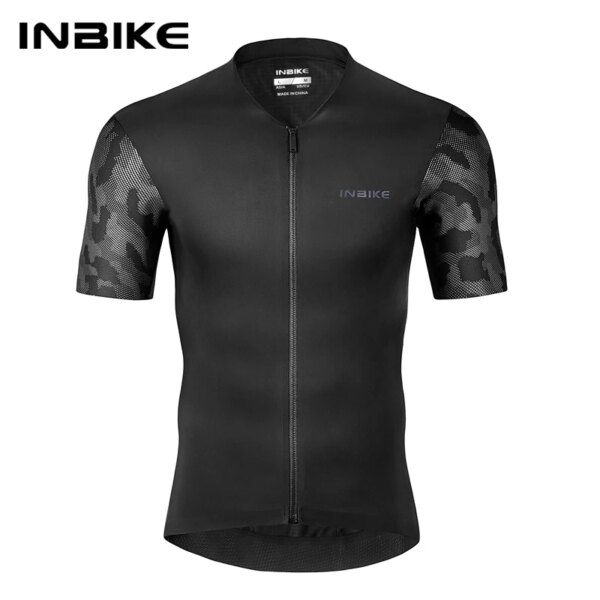 INBIKE MTB ciclismo Jersey hombre verano bicicleta Tops manga corta reflectante hombres Jersey suave bicicleta de carretera ropa camisas para montar