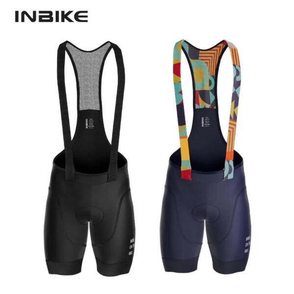 INBIKE-pantalones cortos con pechera para ciclismo para hombre, ropa para bicicleta de montaña, medias para ciclismo de montaña y de descenso, para Motocross y exteriores, verano