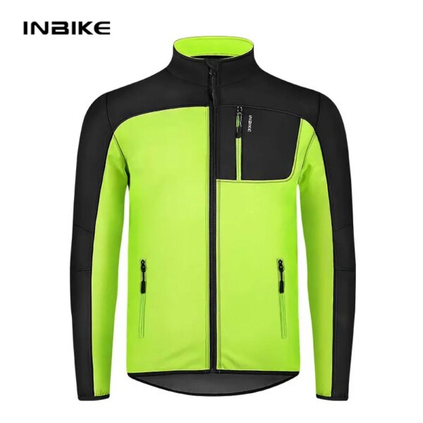 INBIKE a prueba de viento chaqueta deportiva al aire libre bicicleta MTB ropa de bicicleta de carretera Jersey largo térmico interior Polar chaqueta de ciclismo WJ601