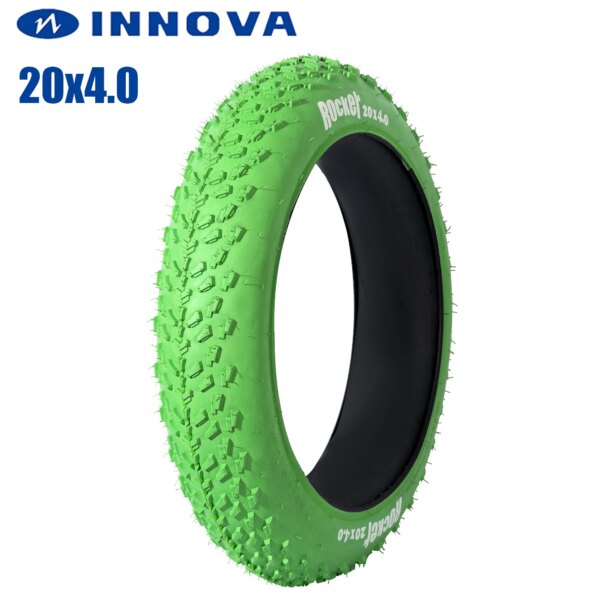 INNOVA 20x4,0 neumático ancho de bicicleta neumático verde MTB neumático de bicicleta neumático de bicicleta de playa 20*4,0 neumáticos anchos de ciudad accesorio de bicicleta de montaña de nieve