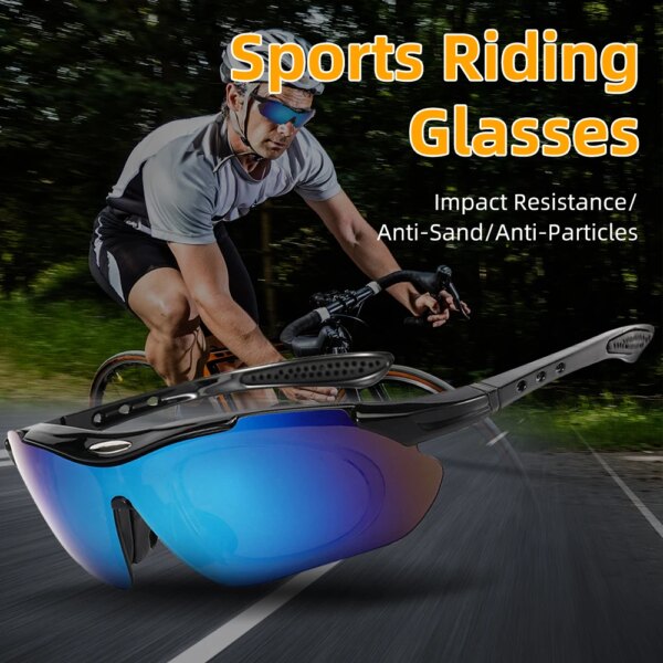 JSJM Nuevas gafas de sol para ciclismo al aire libre para hombres, gafas protectoras para Ciclismo de Carretera y de montaña, gafas deportivas para ciclismo UV400