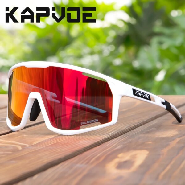 Kapvoe-gafas de sol polarizadas para ciclismo para hombre y mujer, lentes de sol polarizadas para exteriores, para ciclismo de carretera, UV400, para deportes de montaña