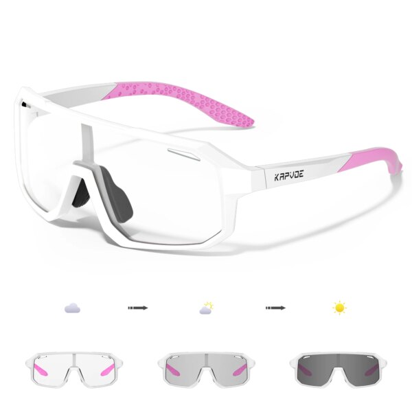 Kapvoe, gafas de sol fotocromáticas para ciclismo a la moda para niños, gafas deportivas UV400 para niños y niñas, gafas de protección para exteriores de tamaño pequeño para niños