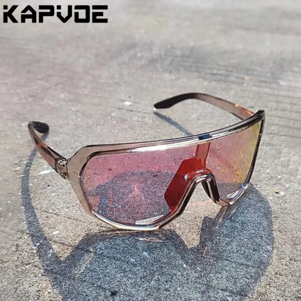 Kapvoe gafas de sol fotocromáticas para ciclismo UV400, gafas para ciclismo de montaña, gafas deportivas para montar en bicicleta al aire libre, equipo para bicicleta