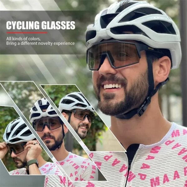 Kapvoe Gafas deportivas para bicicleta de montaña, gafas deportivas para ciclismo, gafas de ciclismo para exteriores, gafas de sol para ciclismo para hombre, gafas de sol MTB