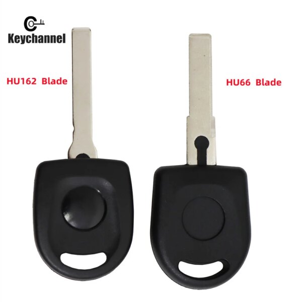 Keychannel 10 unids/lote, carcasa de llave transpondedor HU66 HU162, carcasa con cabezal de Chip, llave de coche de repuesto para Golf Polo Passat Tiguan ID48 MQB48