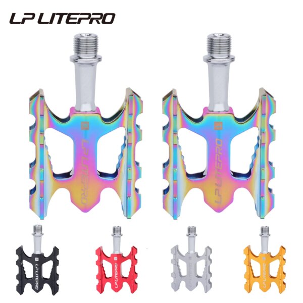 LP LITEPRO MTB bicicleta de carretera de montaña Pedal K3 bicicleta plegable de carretera ultraligero DU aleación de aluminio 412 10,8*6,2mm Pedal de rodamiento