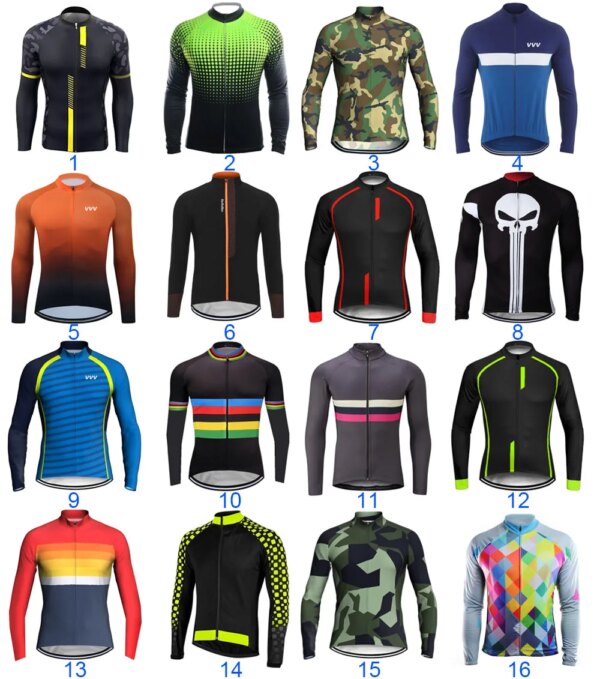 Jersey de ciclismo de manga larga, ropa para bicicleta, camiseta deportiva con pechera MTB, equipo de motocross profesional, carretera de montaña, chaqueta ajustada