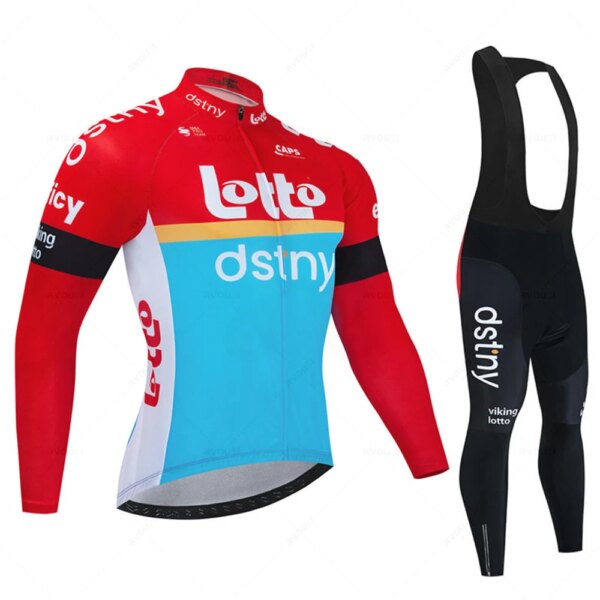 Lotto Pro-Conjunto de Jersey de Ciclismo para otoño, Ropa deportiva para Bicicleta, uniforme de MTB, Ropa de Ciclismo de carretera, pantalones largos con pechera