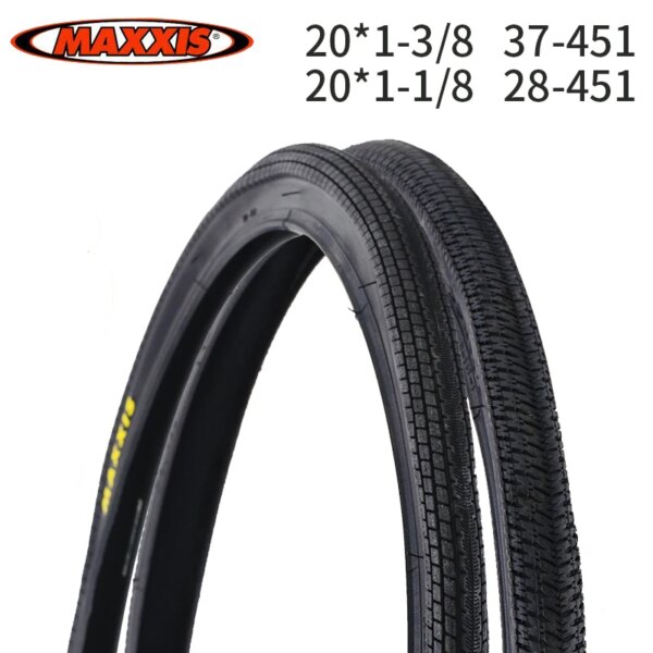 MAXXIS 20x1 3/8 1/8 neumático de bicicleta plegable 28-451 37-451 BMX neumático con cable antipinchazos 20*1 1/8 20 pulgadas neumáticos de bicicleta