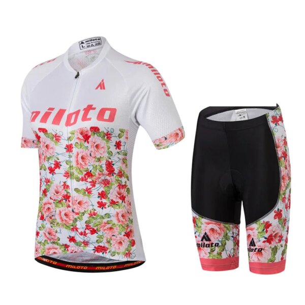 MILOTO 2020 mujeres de alta calidad almohadilla de Gel ciclismo jersey pantalones cortos conjuntos ropa para bicicleta de montaña/ropa ciclismo ropa de bicicleta