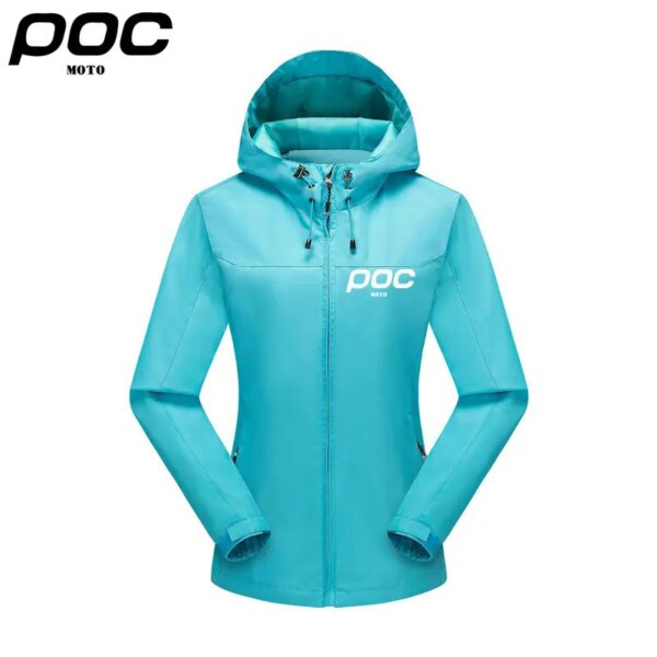 MOTO POC Otoño Invierno chaqueta de ciclismo ligera para mujer capucha con cremallera impermeable y resistente al viento chaquetas deportivas de moda para exteriores