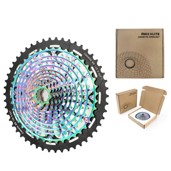 Cassette MTB de 11 velocidades 9-50T XD Ultimate Pro ULT Arco Iris dorado acero duradero piñón ultraligero 11 velocidades 9-46T rueda libre de bicicleta