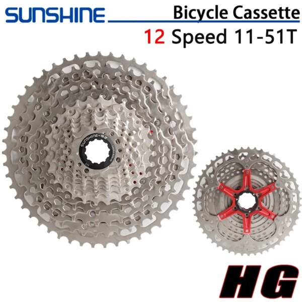 Cassette para bicicleta de montaña, 12 velocidades, 11-51T HG, volante, piñón 12 S para DEORE M6100 M7100 M8100 XTR M9100 SX NX GX XX1