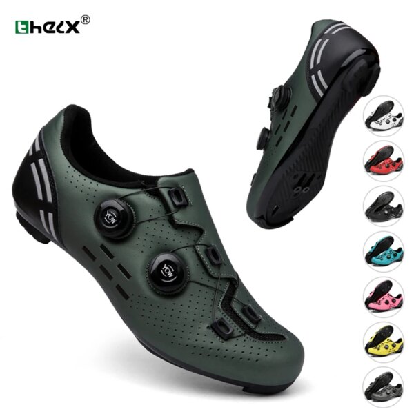 Zapatos de ciclismo MTB para hombre, zapatos de bicicleta de carretera de carbono, zapatillas de velocidad, botas de carreras para montar, calzado para bicicleta de montaña SPD para Shimano