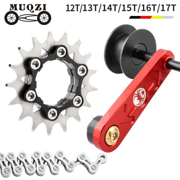 MUQZI Cassette 1 Kit de velocidad tensor de cadena de marcha única 12T 13T 14T 15T 16T 17T Cassette Cog rueda libre de bicicleta para HG Hub