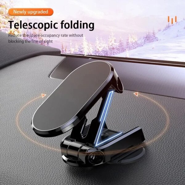 Soporte magnético para teléfono de coche, imán giratorio 360, soporte para teléfono inteligente, GPS, soporte plegable para teléfono en coche para iPhone, Samsung, Xiaomi