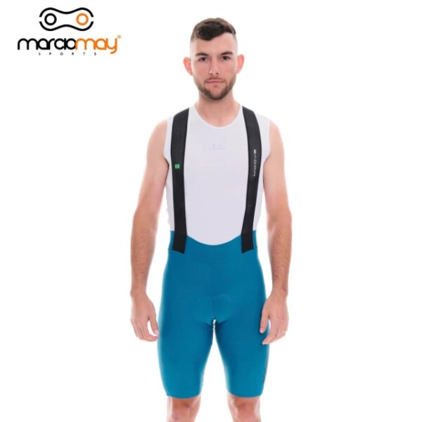 Marciomay-pantalones cortos de Ciclismo para hombre, mallas cortas con pechera para bicicleta de montaña, almohadilla de Gel 20D, pantalones cortos para equipo de bicicleta, verano