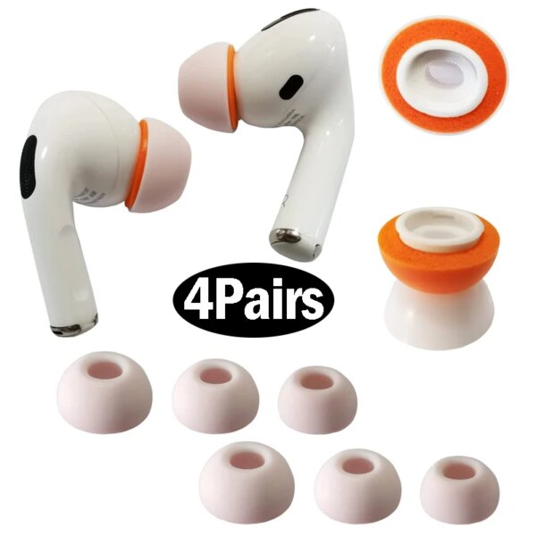 Almohadillas para los oídos de espuma viscoelástica para AirPods Pro/Pro2, repuesto de silicona suave, tapa apta para AirPods Pro, almohadillas para los oídos