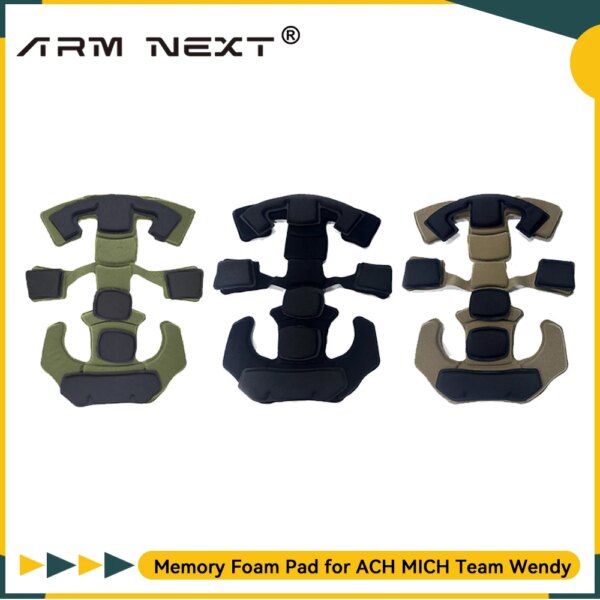 Almohadilla táctica de espuma viscoelástica de repuesto, almohadillas para casco Airsoft, accesorios de cojín, estera protectora para cascos ACH MICH Team Wendy