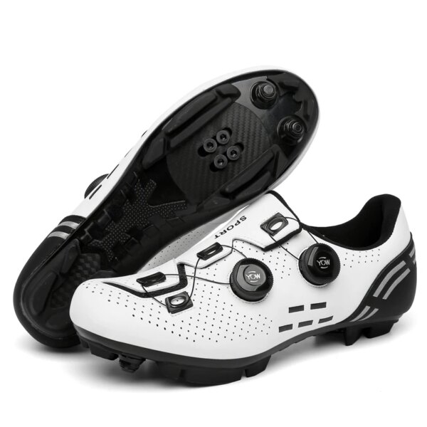 Zapatillas de ciclismo de velocidad para hombre, zapatos Unisex para bicicleta de carretera, tacos antideslizantes, calzado para carreras al aire libre, calzado para bicicleta de montaña SPD