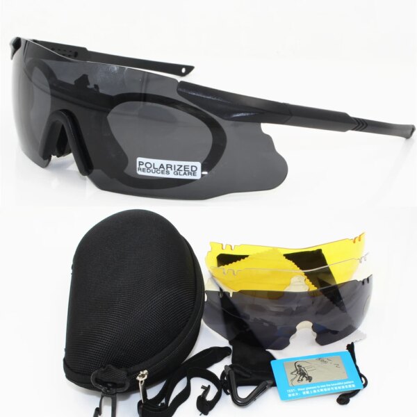 Gafas de sol para hombre, lentes polarizadas militares, gafas de seguridad, gafas militares táctico TR90, montura para caza al aire libre, combate, juego de guerra ICEer