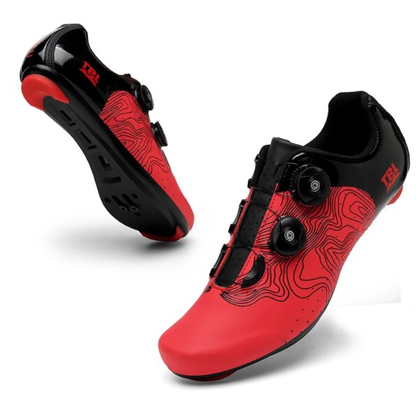 Zapatos de ciclismo para hombre y mujer, zapatillas con cordones para bicicleta de montaña y carretera, zapatillas deportivas para ciclismo de interior