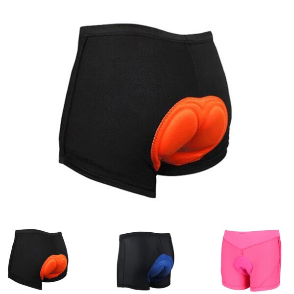 Pantalones cortos de bicicleta para hombre, bragas de ciclismo, pantalones cortos de montaña para bicicleta, ropa interior transpirable acolchada a prueba de golpes con esponja de silicona para mujer, Unisex