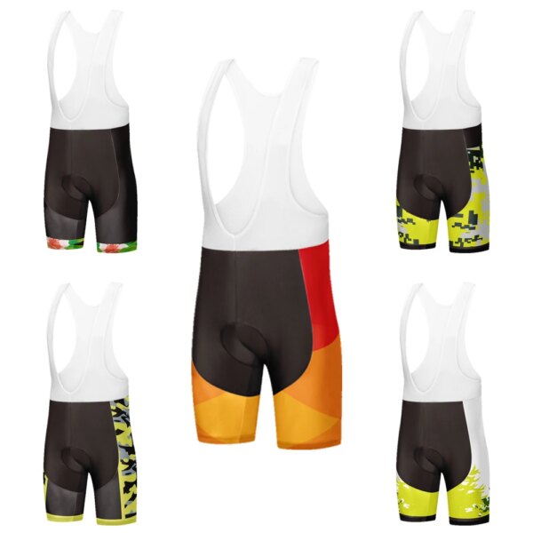 Pantalones cortos de ciclismo para hombre, pantalones cortos de ciclismo con pechera de gel, pantalones cortos de secado rápido para bicicleta de montaña