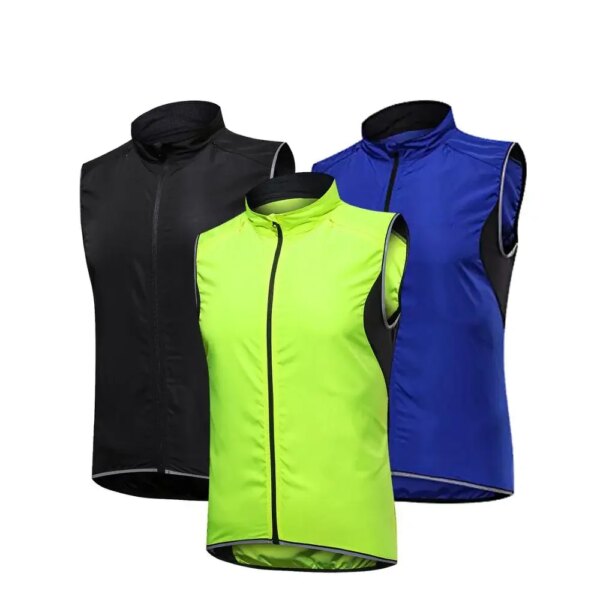 Chaleco de ciclismo reflectante a prueba de viento para hombre, camiseta sin mangas para ciclismo/ciclismo/escalada, diseño antipilling y cortavientos