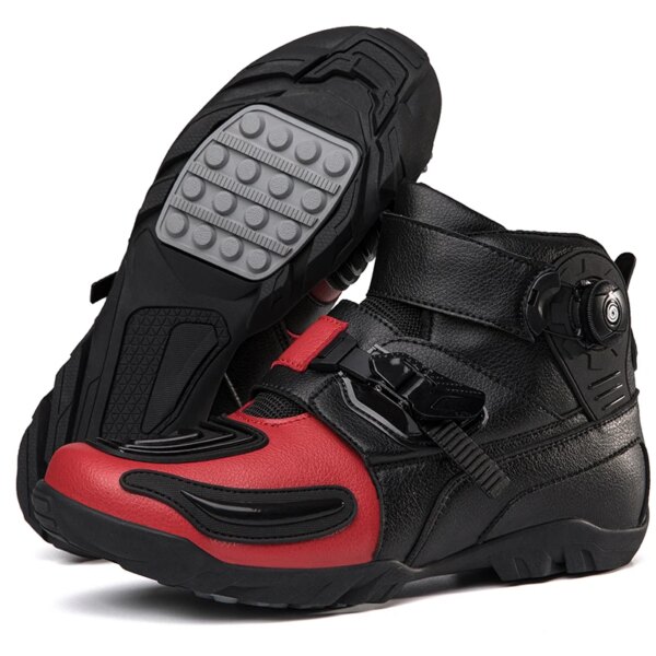 Zapatos de motocicleta para hombre, zapatos de entrenamiento profesional para motocicleta, zapatos para montar en pareja, zapatos de motocicleta todoterreno para exteriores 36-48