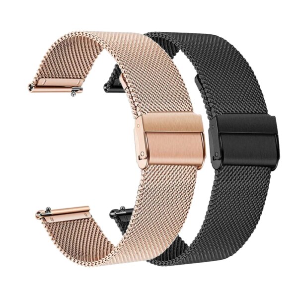 Correa de reloj milanesa de acero inoxidable para Garmin Vivomove HR/3/3S/Vivoactive 4/4S/3/Venu/Luxe/Style correa de reloj de liberación rápida