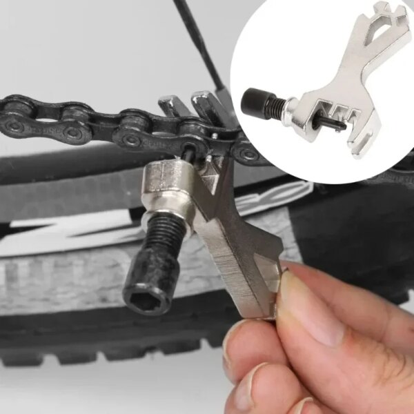 Mini cortador de cadena de bicicleta, herramienta de reparación de cortacadenas de acero, llave de radios, accesorios de herramientas de extracción de bicicletas MTB