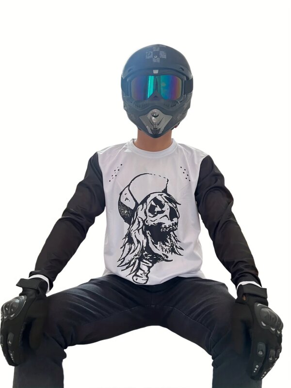 Camiseta de ciclismo para motocross, transpirable, para descenso, MTB, manga larga, para motocicleta