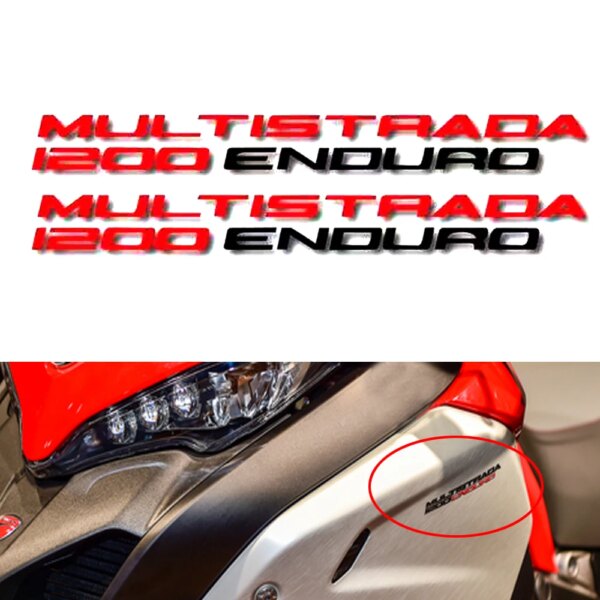 Pegatina para tanque de combustible de coche y bicicleta, casco de rueda, logotipo reflectante impermeable, adecuado para Ducati Multistrada 1200 Enduro