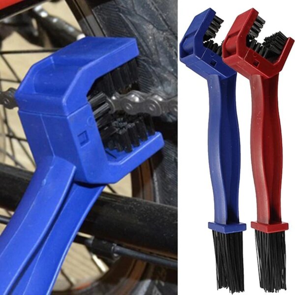 Limpiador de cepillo para cadena de motocicleta, cepillo de plástico para bicicleta/Moto, limpiador de cadena limpia, depurador para exteriores, herramientas de cuidado de carretera, piezas de motocicleta