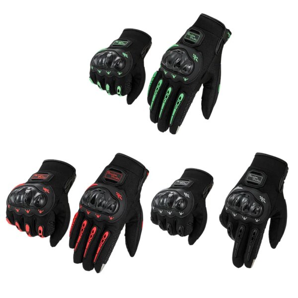 Guantes de motocicleta Guantes de cuero antideslizantes para motocicleta Guantes de motor con pantalla táctil transpirables duraderos para conducir ciclismo de motocross