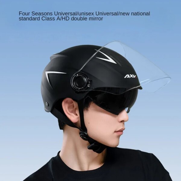 Casco de motocicleta Protección para vehículos eléctricos Casco de montar universal para todas las estaciones Casco ligero y transpirable con hebilla rápida