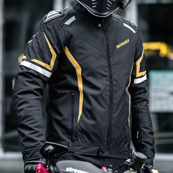 Chaqueta de motocicleta impermeable para hombre, traje de carreras con forro desmontable, resistente al desgaste, suave, para invierno