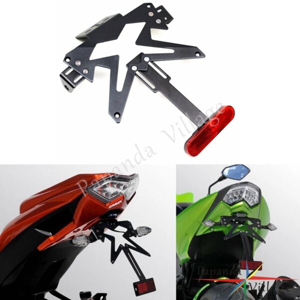 Soporte de placa de matrícula para motocicleta, eliminador de guardabarros para Honda Yamaha Suzuki Kawasaki Ninja Z750 Z800 Z900 ER6N ER6F