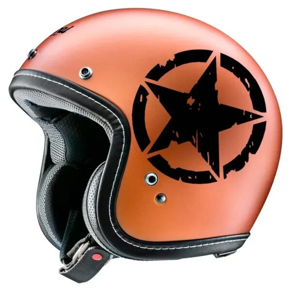 Pegatina de vinilo de estrella de cinco puntas para motocicleta, calcomanía decorativa para casco de Motor, pegatinas de estrella de cinco puntas