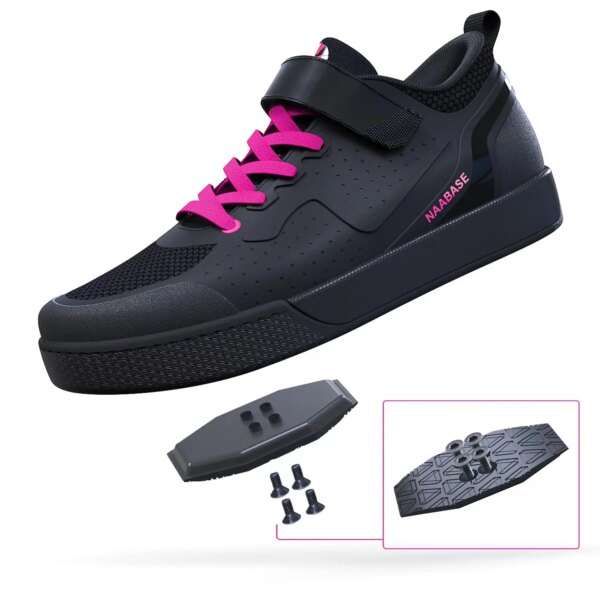 Zapatillas de ciclismo MTB para mujer, compatibles con tacos Shimano SPD y CrankBrothers, convertibles en pedales planos, para bicicleta de montaña