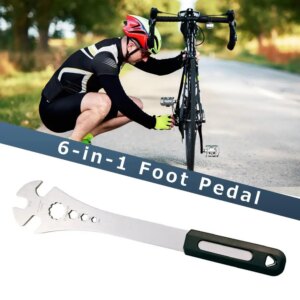 Llave de reparación auxiliar para Pedal de bicicleta de montaña y carretera, herramientas multifuncionales para conducción al aire libre, suministros de senderismo