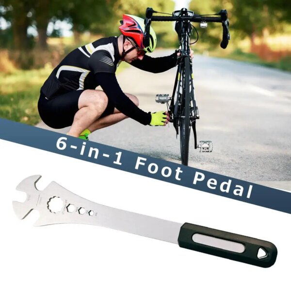 Llave de reparación auxiliar para Pedal de bicicleta de montaña y carretera, herramientas multifuncionales para conducción al aire libre, suministros de senderismo