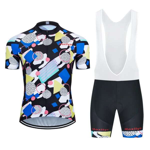 Moxilyn 2020 Ropa de Ciclismo negra para hombre uniforme MTB Ropa de Ciclismo Jersey conjunto corto Ropa Ciclismo Maillot Culotte