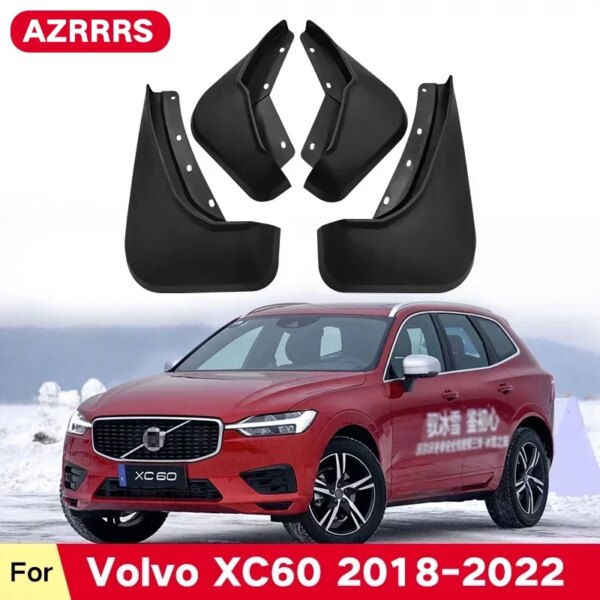 Guardabarros para Volvo XC60 2018-2022 2019 2020 2021, guardabarros delanteros y traseros, accesorios para coche