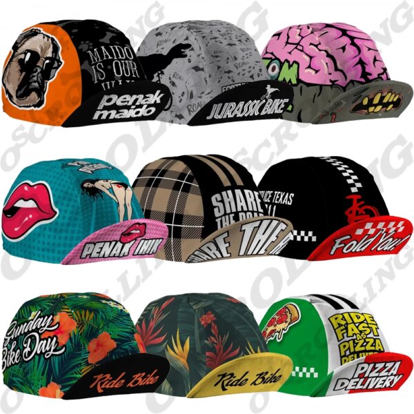 Multi estilos Pizza planta perro labios domingo paseo en bicicleta nuevas gorras de Ciclismo clásicas OSCROLLING Gorra Ciclismo Unisex