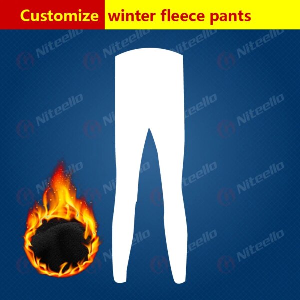 NITEELLO personalizar Invierno térmico hombres/mujer acolchado Ciclismo pantalones largos de bicicleta 3D Gel Pad Mtb Ropa pantalón Ciclismo Invierno