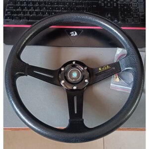 Volante de carreras Nardi de 14 pulgadas ND PU, volante deportivo Universal de deriva de maíz profundo con logotipo ND